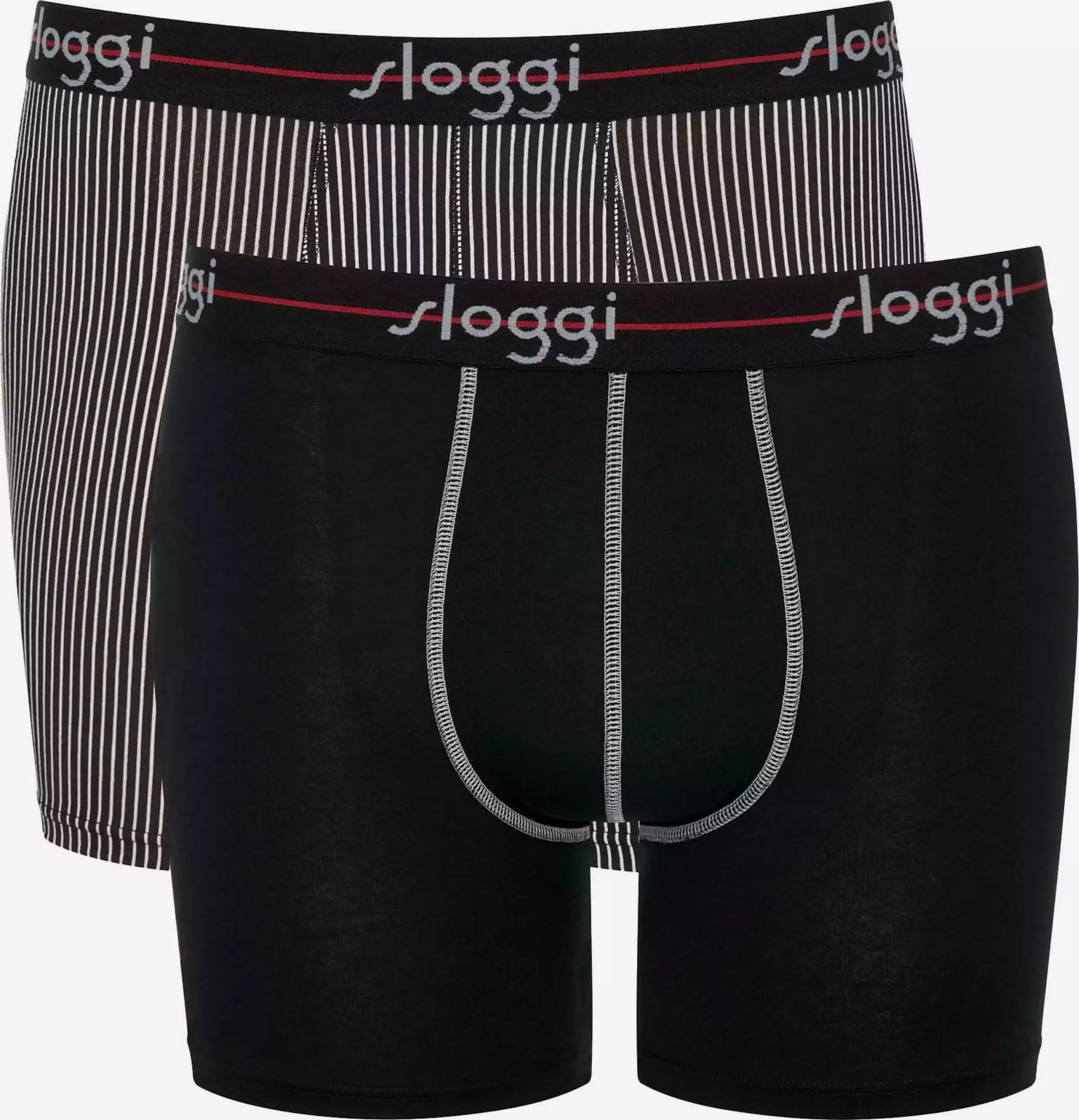 Sloggi Caleçons Boxers Homme Gris / Noir 1 Sloggi Caleçons Boxers Homme Gris / Noir