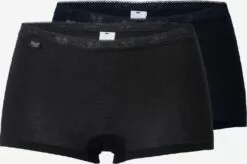 Sloggi Shortys Culotte Femme Bleu Marine / Noir
