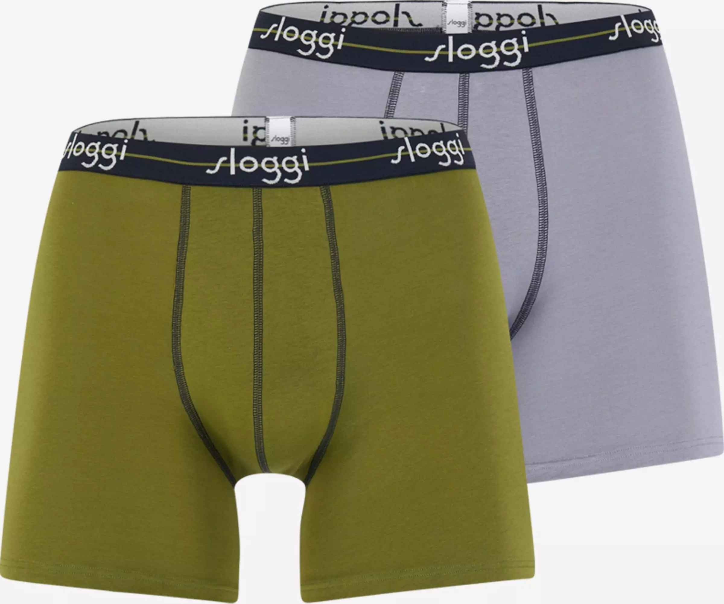 Sloggi Caleçons Boxers Homme Gris / Olive 1 Sloggi Caleçons Boxers Homme Gris / Olive