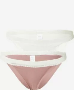 Sloggi Culottes Slip Femme Rouille / Blanc