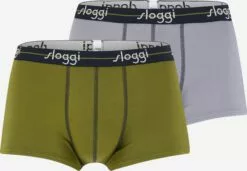 Sloggi Caleçons Boxers Start Homme Gris Argenté / Olive