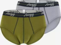 Sloggi Slips Slip Start Homme Gris Argenté / Olive