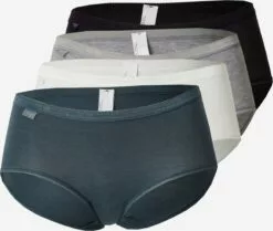 Sloggi Shortys Culotte Femme Gris Chiné / Noir / Blanc