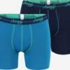 Sloggi Caleçons Boxers Homme Bleu Marine / Bleu Ciel